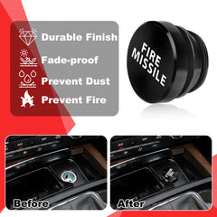 Xinjieda 1 Pcs Car Cigarette Lighter Cover Cap Metal Cigarette Lighter Plug Cover Dustproof Waterproof Cigarette Lighter Plug Socket Cover Cap 12V Replacement Accessories for Most Automotive Vehicles