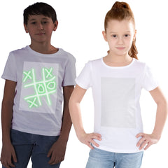 Party People Magical Glow in The Dark Childrens T-Shirt & UV Drawing Light. Artistic Creative Play. Birthday Gift for 5 6 Year Old boy Girl White Ages 5-6