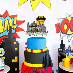 i-QiQi Batman Cake Toppers,Boys Batman Birthday Cake Decorations Cupcake Toppers for Boys,Girls,Kids Birthday Superhero Batman Party Supplies