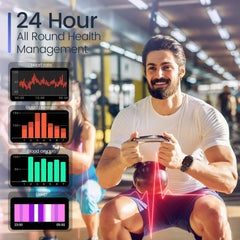 Smartwatch Fitness Watch with Bluetooth Call: 1.83”Smart Watch for Men with Heart Rate Oxygen Blood Pressure Monitor Sleep Tracker 123 Sports Step Counter Waterproof Activity Trackers for Android iOS