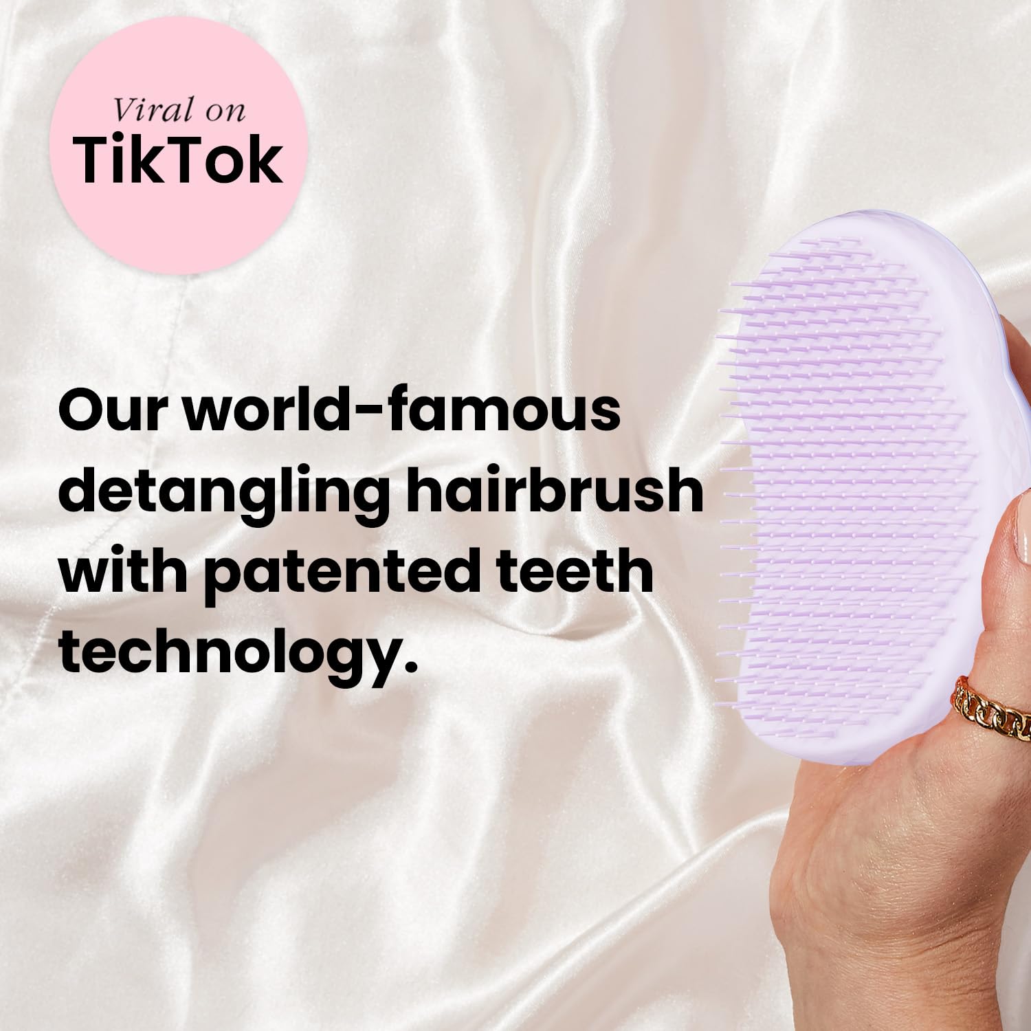 Tangle Teezer   The Original Detangling Hairbrush   Perfect for Wet & Dry Hair   Two-Tiered Teeth & Palm-Friendly Design   For Glossy, Frizz-Free Locks   Vintage Lilac