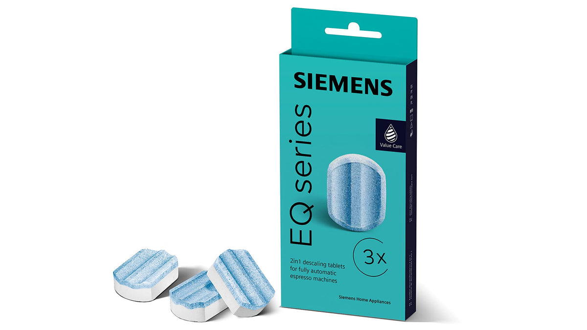 Siemens TZ80002B Descaling Tablets EQ Bean to Cup Coffee Machines, Plastic, White