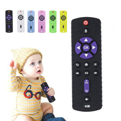 TKLake Baby Teething Toys,Baby Remote Control Teething Toy for 0-6 Months Baby Teether Relief Remote Control Baby Toys for Infant Toddlers Boys Girls(Black)