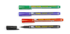 Pentel Extra Fine Permanent Marker 4pc Wallet Assorted