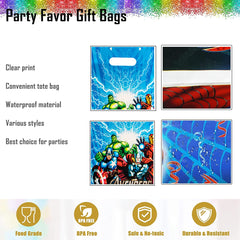 Aisszhao Superhero Party Gift Bag,30pcs Superhero Party Bags,Avenger-Style Gift Bags for Kids Birthday Party,Avenger Party Bags fillers Gift Bags with Handle for Boys Birthday Cosplay Party Supplies