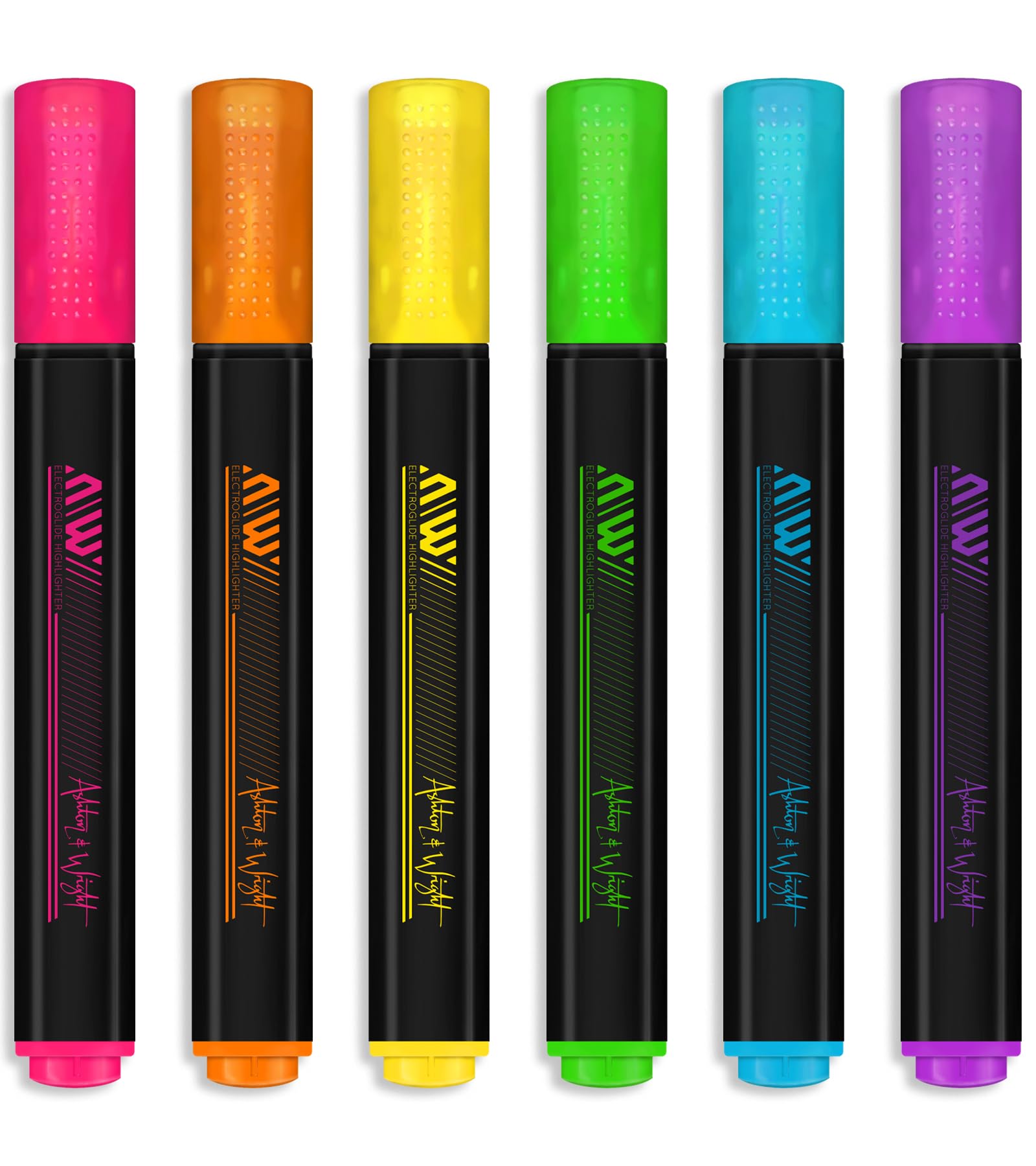 Ashton and Wright - ElectroGlide Triangular Highlighters - Neon 6 Pack