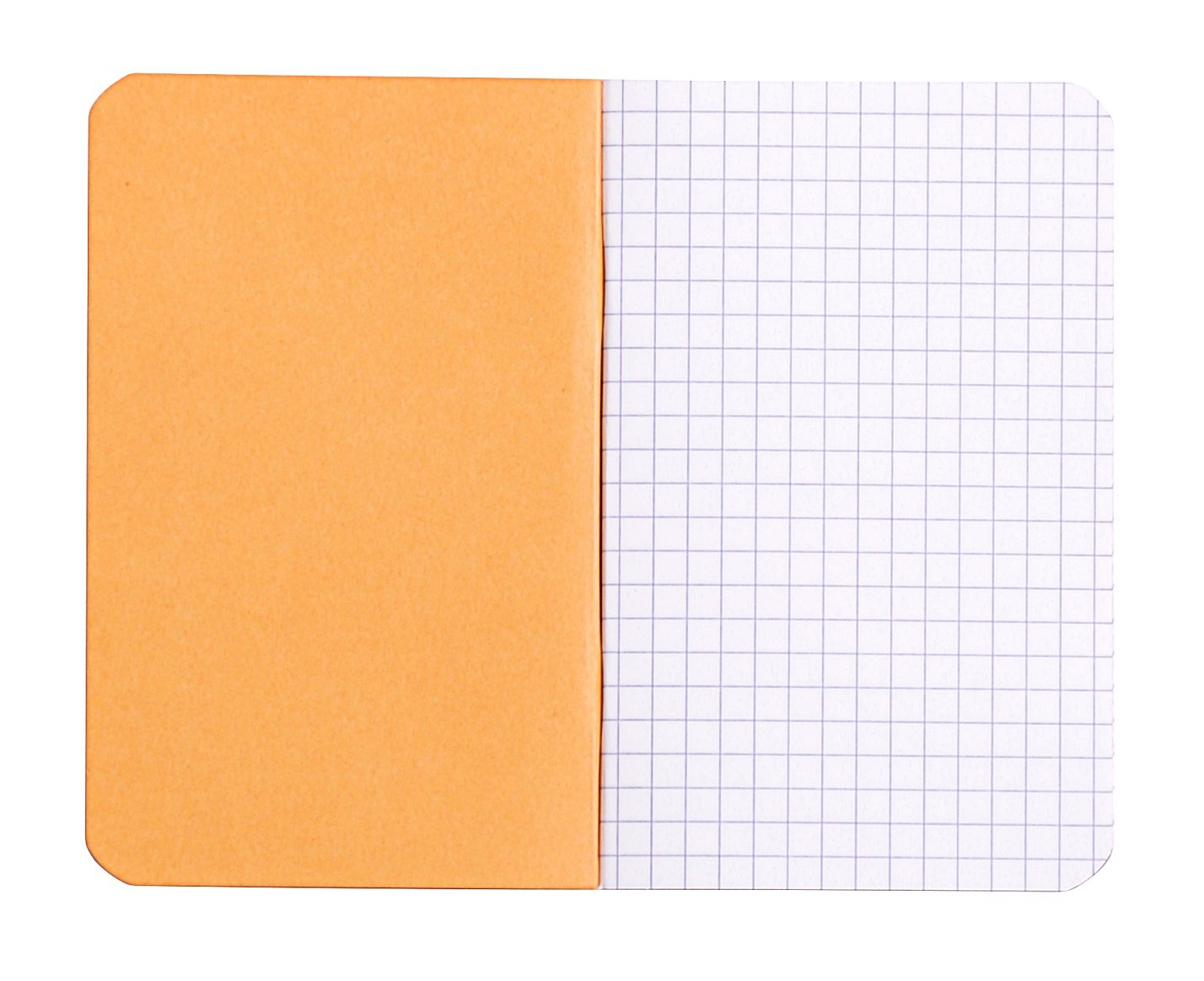 RHODIA 119158C - Orange Piqué Notebook - 7.5 x 12 cm - Small Squares - 48 pages - White Clairefontaine Paper 80 g/m - Soft, resistant and waterproof coated card cover - Classic