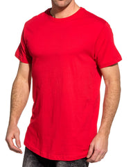 Urban Classics Men's Shaped Long Tee T-Shirt, Fire Red, S, 1