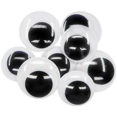 TOAOB 8pcs Wiggle Googly Eyes with Self Adhesive Round Black White Sticky Wobbly Eyes 40mm 50mm Plastic Craft Eyes for DIY Scrapbooking Crafts