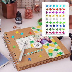 NAYAGOGO 1620 Pcs/ 30 Sheets Star Stickers Labels, Coloured Star Metallic Stickers Reward, 9 Assorted Colors Star Stickers Colorful Reward Stickers, for Teacher Classroom School Office