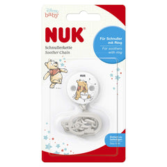 NUK Dummy Clip for Ring Soothers, Resilient and Shatter-Proof Pacifier Chain, Disney Winnie the Pooh