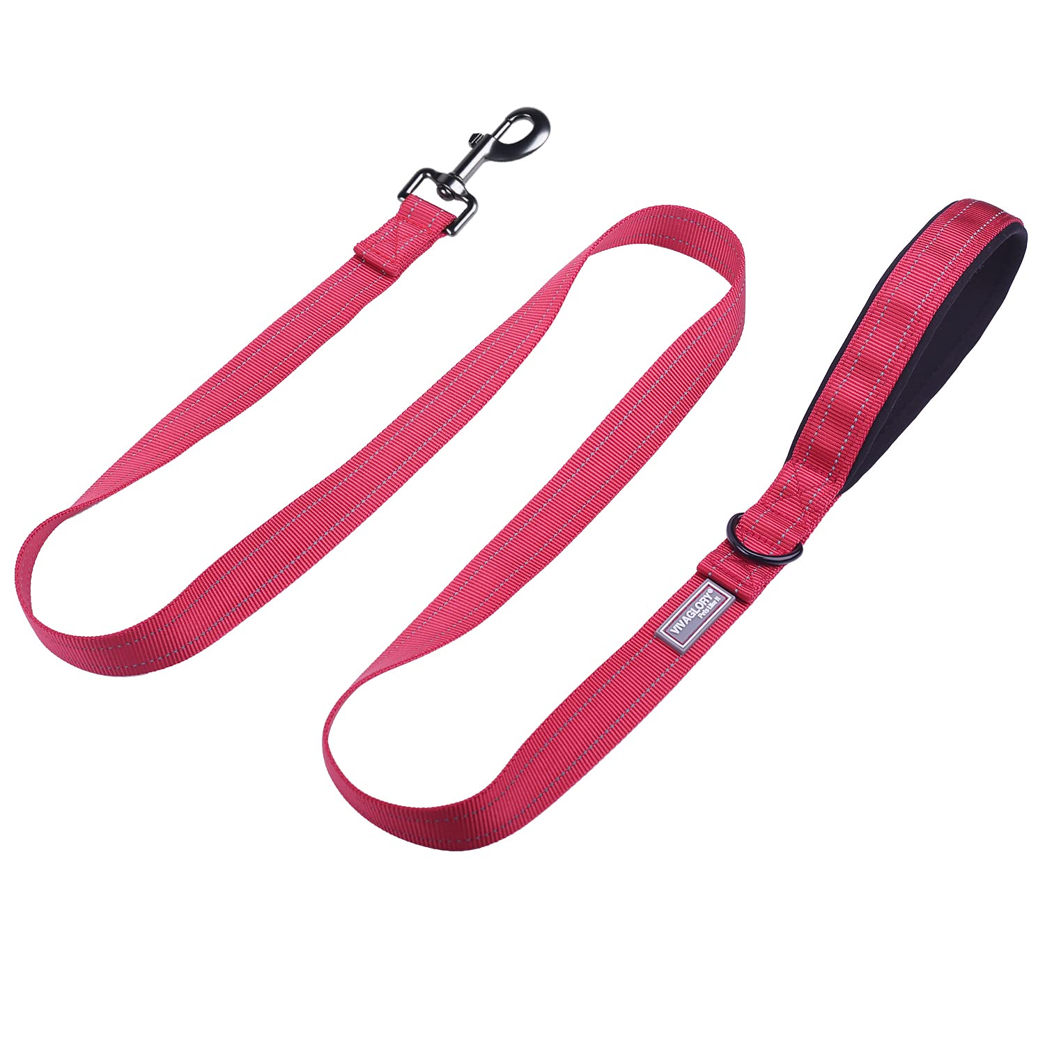 VIVAGLORY Dog Lead, Dog Walking Lead with Comfortable Padded Handle, Reflective for Safety, Heavy Duty Training Lead for Medium & Large Dogs