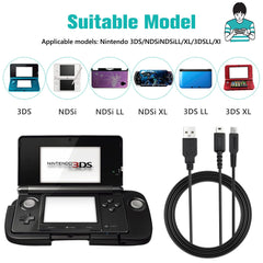 2-in-1 Nintendo Charger Cable - Universal Charging Solution for DS Lite, 3DS, New 3DS XL, 2DS, DSi & More - Simultaneous Play & Charge - Durable, Flexible Design