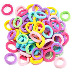 Rpanle 100 Pieces Elastic Hair Ties, Hair Elastic Bands Ponytail Holders, 2.5 mm Hair Bands Hair Bobbles for Girls (Green)