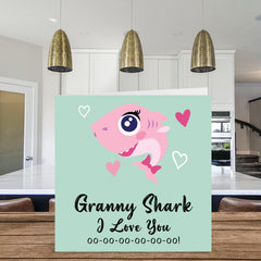 Birthday Cards for Granny - Granny Shark - Granny Mothers Day Card from Granddaughter Grandson, Happy Birthday Granny from Toddler Baby, 145mm x 145mm Seasonal Granny Gran Funny Greeting Cards