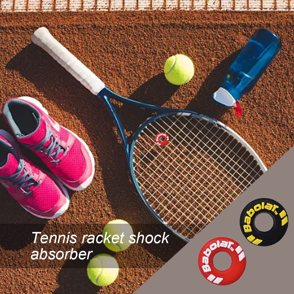 4 Pcs Tennis Racquet Vibration Dampeners Silicone Tennis Racquet Shock Absorbers Tire Shape Tennis Racket Dampeners for Tennis Training Competition