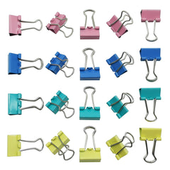 FZGUSYAF 85PCS Foldback Clips 15MM 19MM 25MM Assorted Colours Paper Clamps Binder