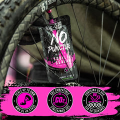 Muc-Off No Puncture Hassle Tubeless Sealant, 140ml - Tubeless Tyre Sealant for Bicycle Puncture Repair - Bike Tyre Sealant for MTB/Road/Gravel Bikes