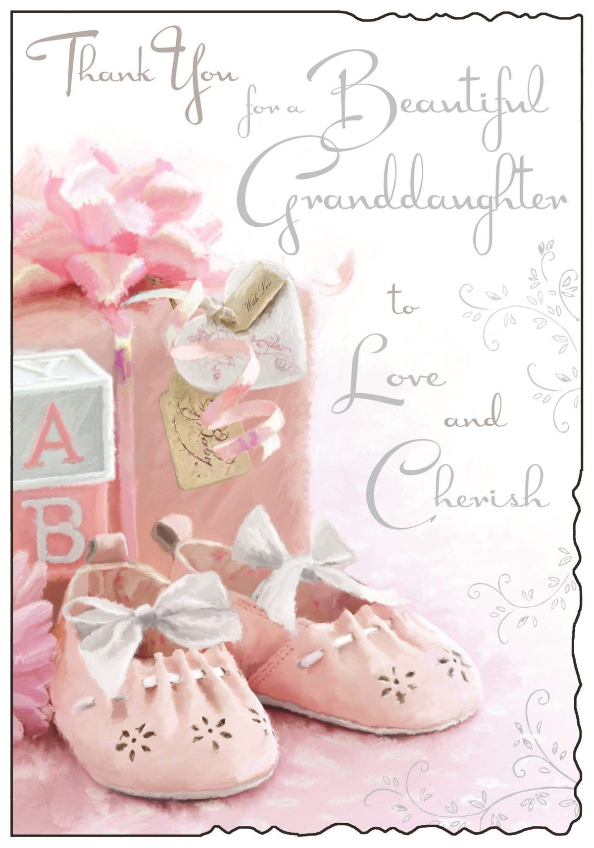 Thank you for A Beautiful Granddaughter to Love and Cherish - Baby Girl Card by Cards