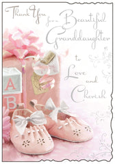 Thank you for A Beautiful Granddaughter to Love and Cherish - Baby Girl Card by Cards