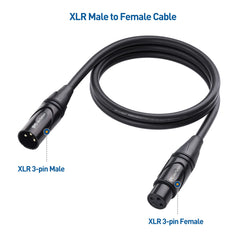 Cable Matters 2-Pack Premium XLR to XLR Microphone Cable 0.9 m, XLR Cables, Mic Cable, XLR Cable