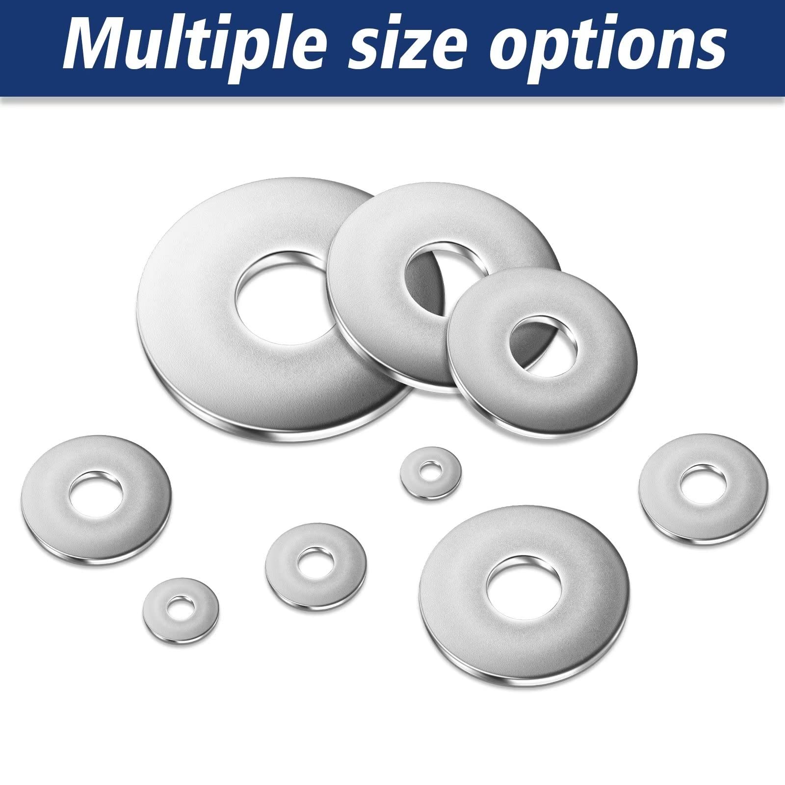 10Pcs M8 Washers, M8 x 24mm Penny Washers Leryati Stainless Steel Washers DIN 9021 A2 V2A Flat Washers, Round Flat Spacer Repair Washer Lock Washer Spacers, Metal Washers for Screws Nuts Bolt