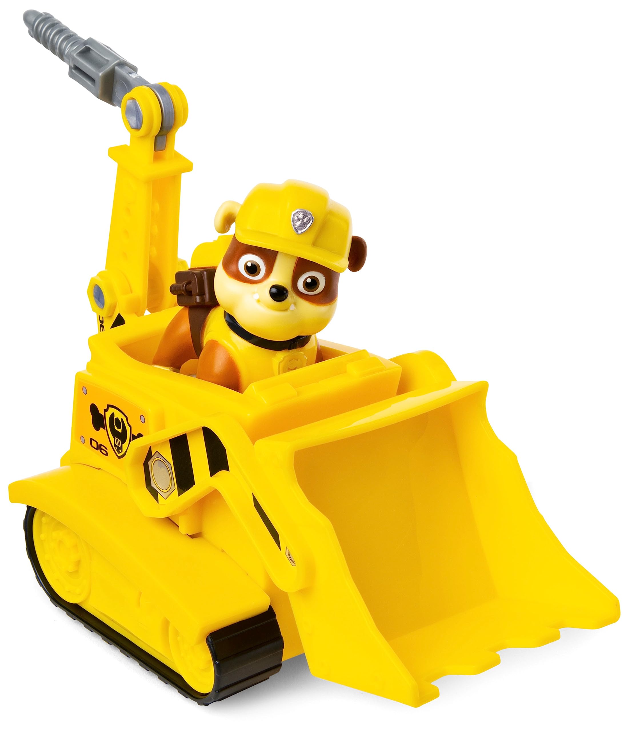 PAW Patrol, Rubble’s Bulldozer Vehicle with Collectible Figure, for Kids Aged 3 Years and Over