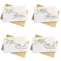 Mother and Father of the Bride and Groom Cards - 4 Pack - A6 (Mother and Father of the Bride and Groom (4 Pack))