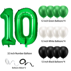 RosewineC 10th Football Birthday Decorations, 20 Pcs Football Balloon Decoration, Football Birthday Party Decoration for Kids Boys Football Fans Birthday Football Party Supplies