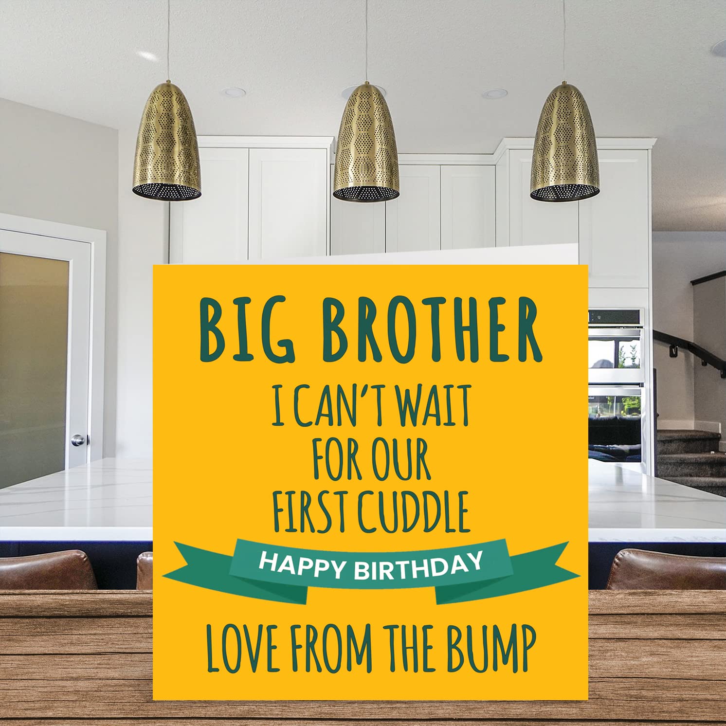 Fun Birthday Cards for Brother - First Cuddle - Happy Birthday Card for Brother from Bump Birthday Gifts, 145mm x 145mm Sibling Greeting Cards Gift for Brother