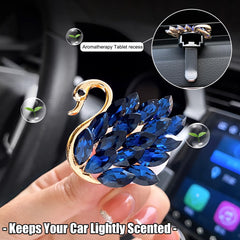 JINYISI 2Pcs Car Vent Clips,Little Swan Car Air Fresheners Vent Clip,Rhinestones Car Vent Air Freshener,Bling Car Air Freshener,For Women Auto Interior Decor(Blue)