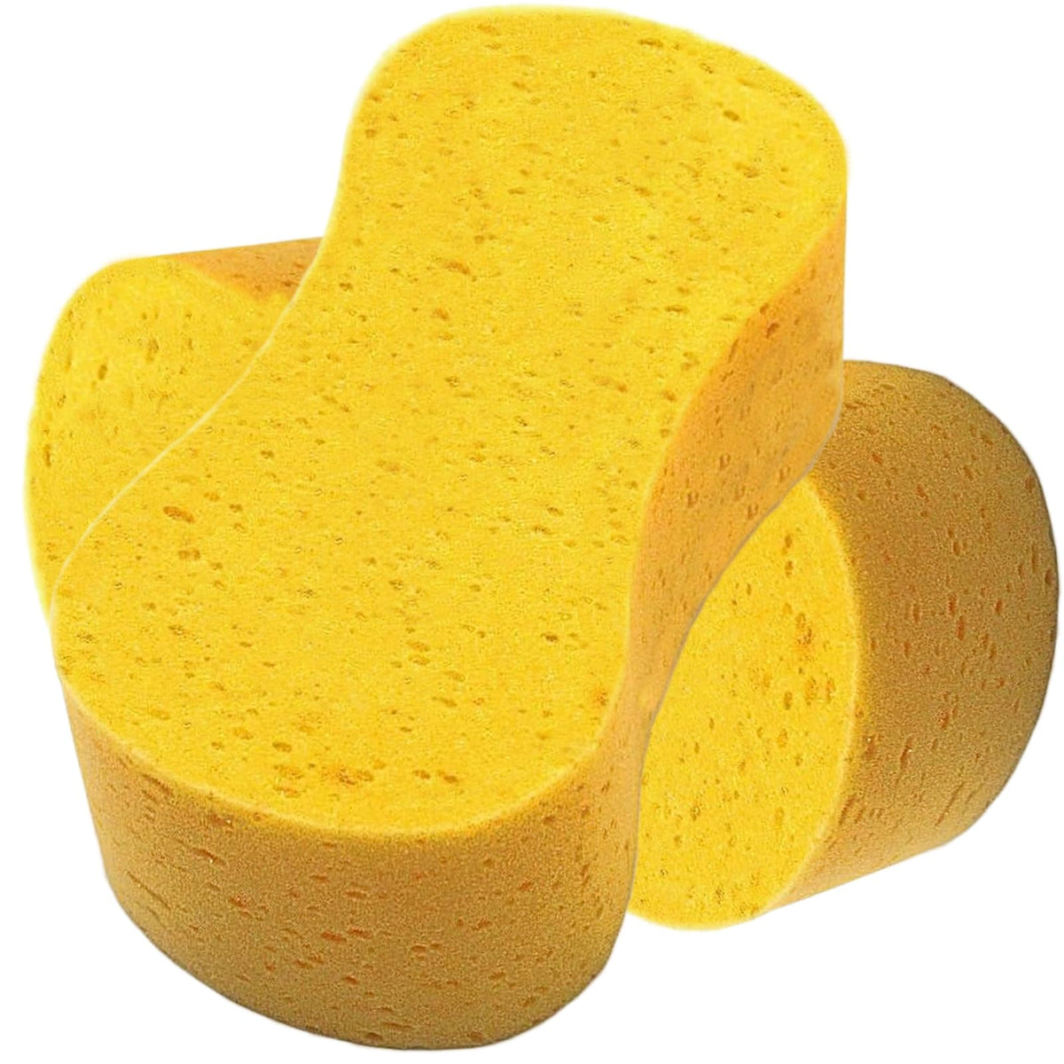 Jumbo Sponges,2 Pack Car Sponges,Washing Windows and Anti Scratch Technology,Perfect For Wheels, Windscreen & Bodywork For Car Cleaning (2PCS Yellow)