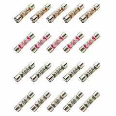 20 x Fuses Mixed Household Electrical Ceramic Domestic Mains Fuses for Plugs 3A, 5A, 10A and 13 Amp Fuses UK by ZARB