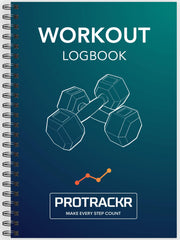 Workout Logbook and Free Tape Measure   Record 120 Workouts, Weights & Cardio - Set Goals - Track Progress - 6 Month Undated Planner   A5 Size - Durable Hardcover - Thick Paper – Wiro Bound (Turquoise)