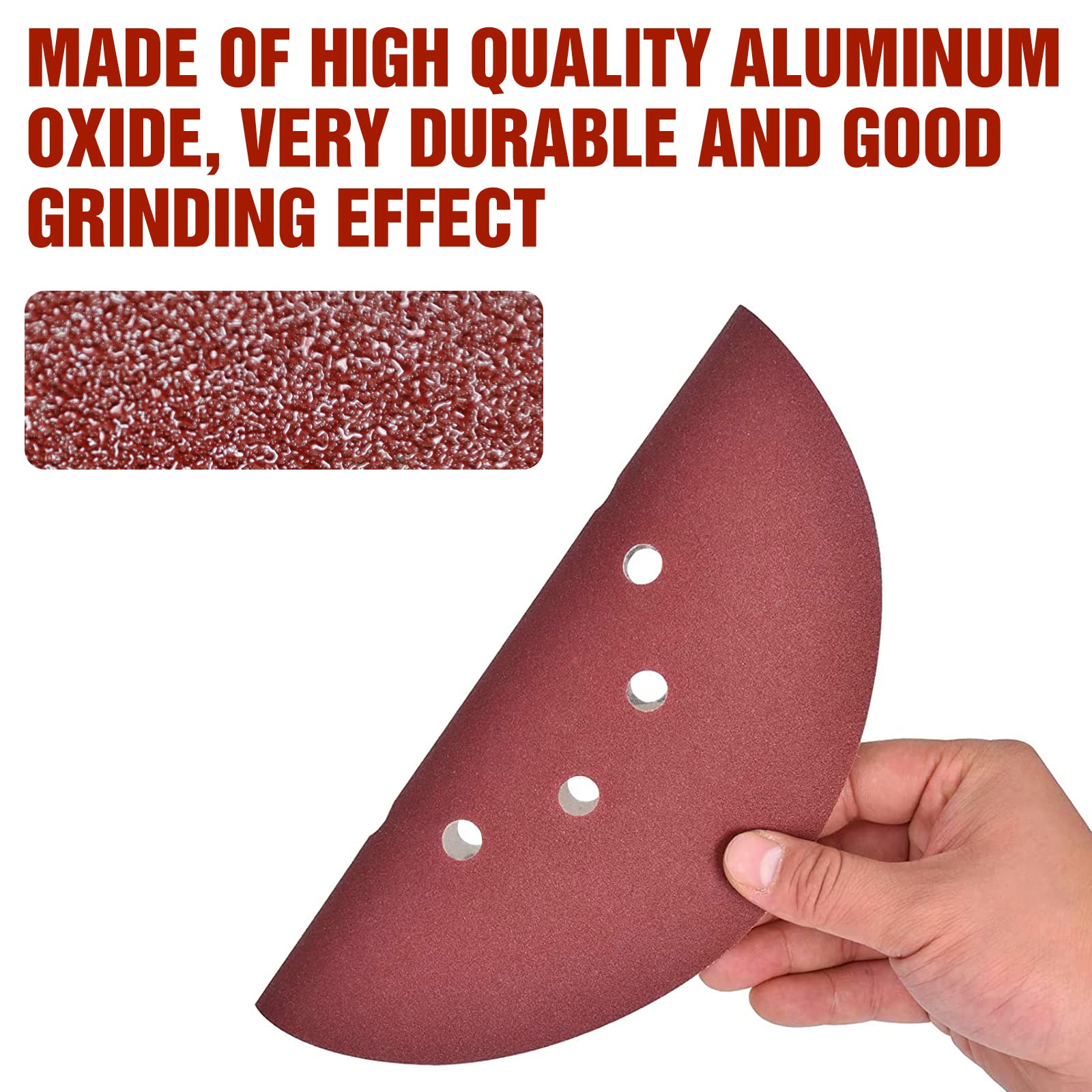 KONGMING 225mm sanding disc 10 Pcs 10 Hole Hook and Loop Grit P240 Sanding pads 9 inch sandpaper for Drywall Sander Long Neck Sander Sanding Giraffe