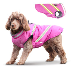 Lairle Dog Coat Waterproof Dog Coats Winter Dog Jacket Vest Clothes Reflective Adjustable Dog Coat with Built in Harness for Small Medium Large Dogs