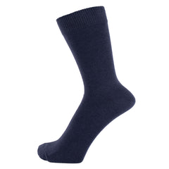 ZAKIRA Finest Combed Cotton Dress Socks in Plain Colours for Men, Women, 4-6 (UK), Navy