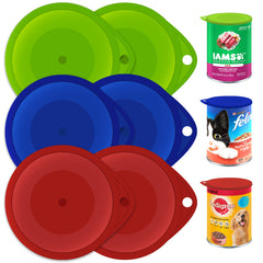 6pk Can Lids for Tins   Tin Covers Lids   Food Tin Lids   Tin Covers for Dog Food Green, Blue, Red   Can Tops Covers   Silicone Tin Can Lids   Silicone Can Covers   Tin Can Covers Lids   Can Caps