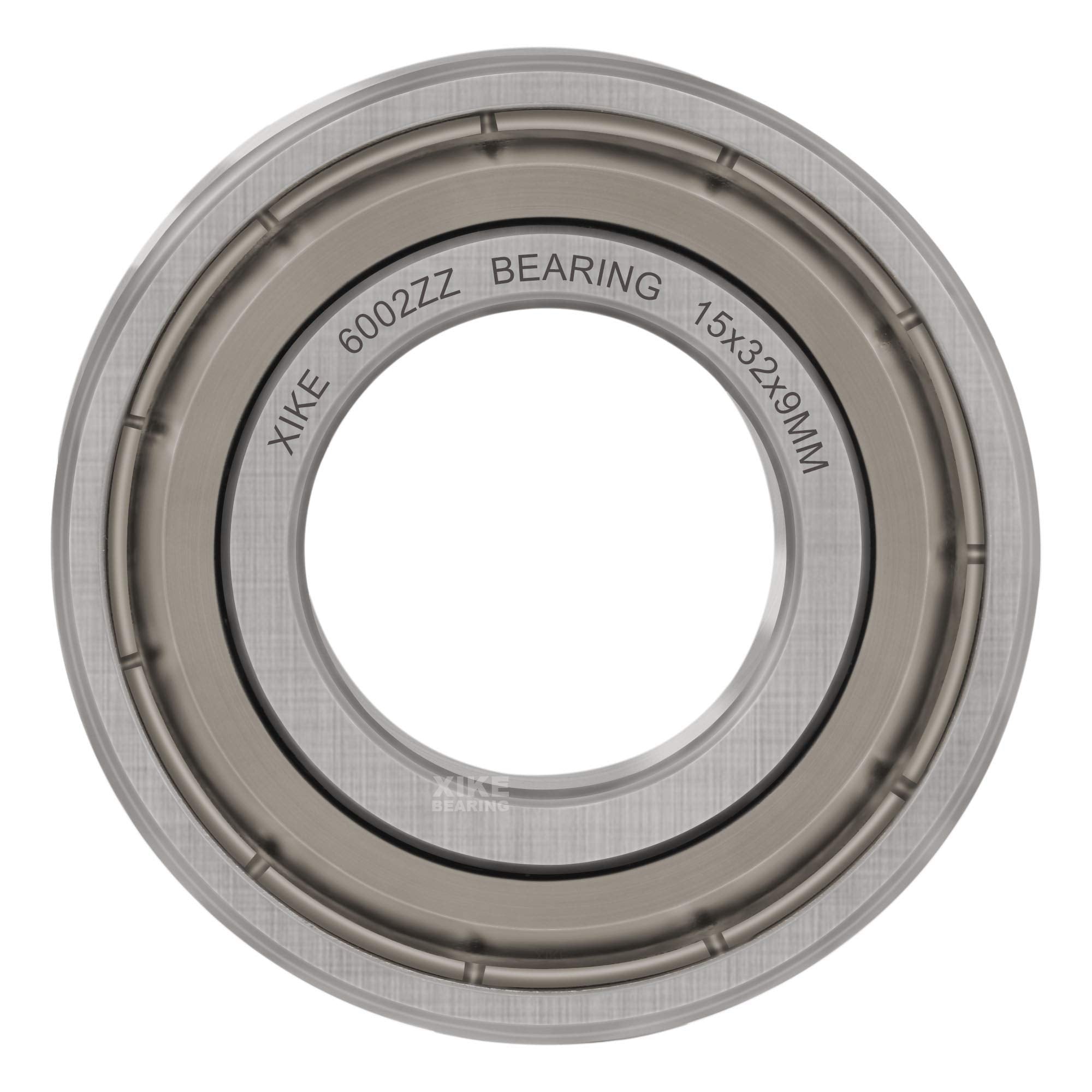 XIKE 6002ZZ Ball Bearings 15x32x9mm, Bearing Steel and Double Metal Seals, Pre-lubricated, 6002-2Z Deep Groove Ball Bearing with Shields, 2 in a pack.