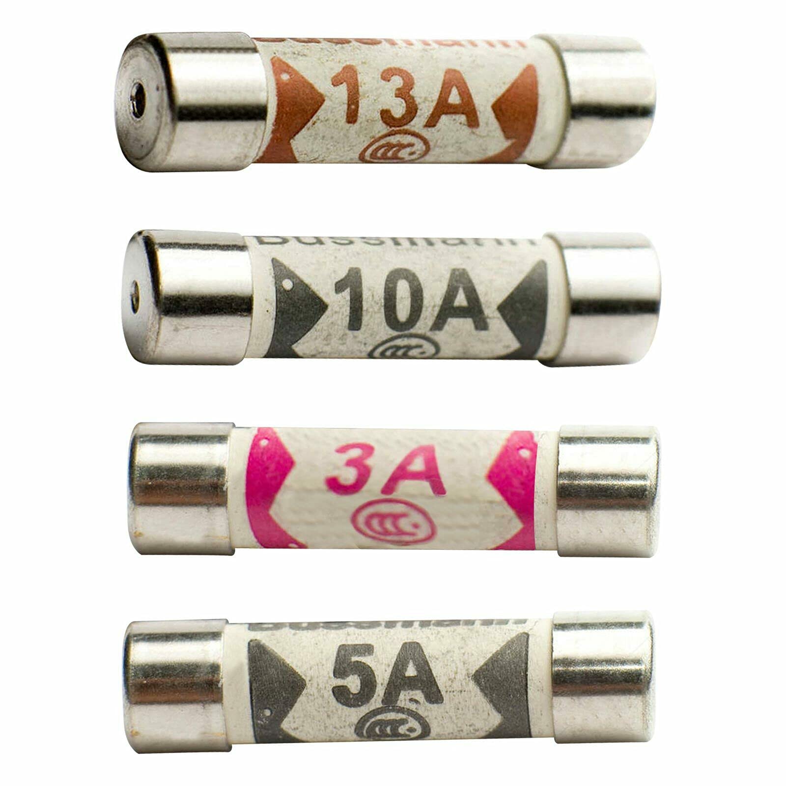 20 x Fuses Mixed Household Electrical Ceramic Domestic Mains Fuses for Plugs 3A, 5A, 10A and 13 Amp Fuses UK by ZARB