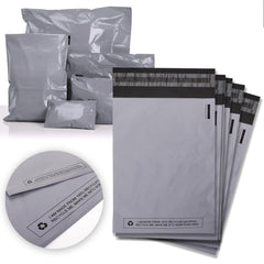 Sabco - Mailing Bags – 9 x 12 inches Self Adhesive, Waterproof and Tear-Proof Postal Bags – Medium Sized Grey Plastic Mailing Mail Post Postage Plastic Bags (9 x 12 inches, 50)