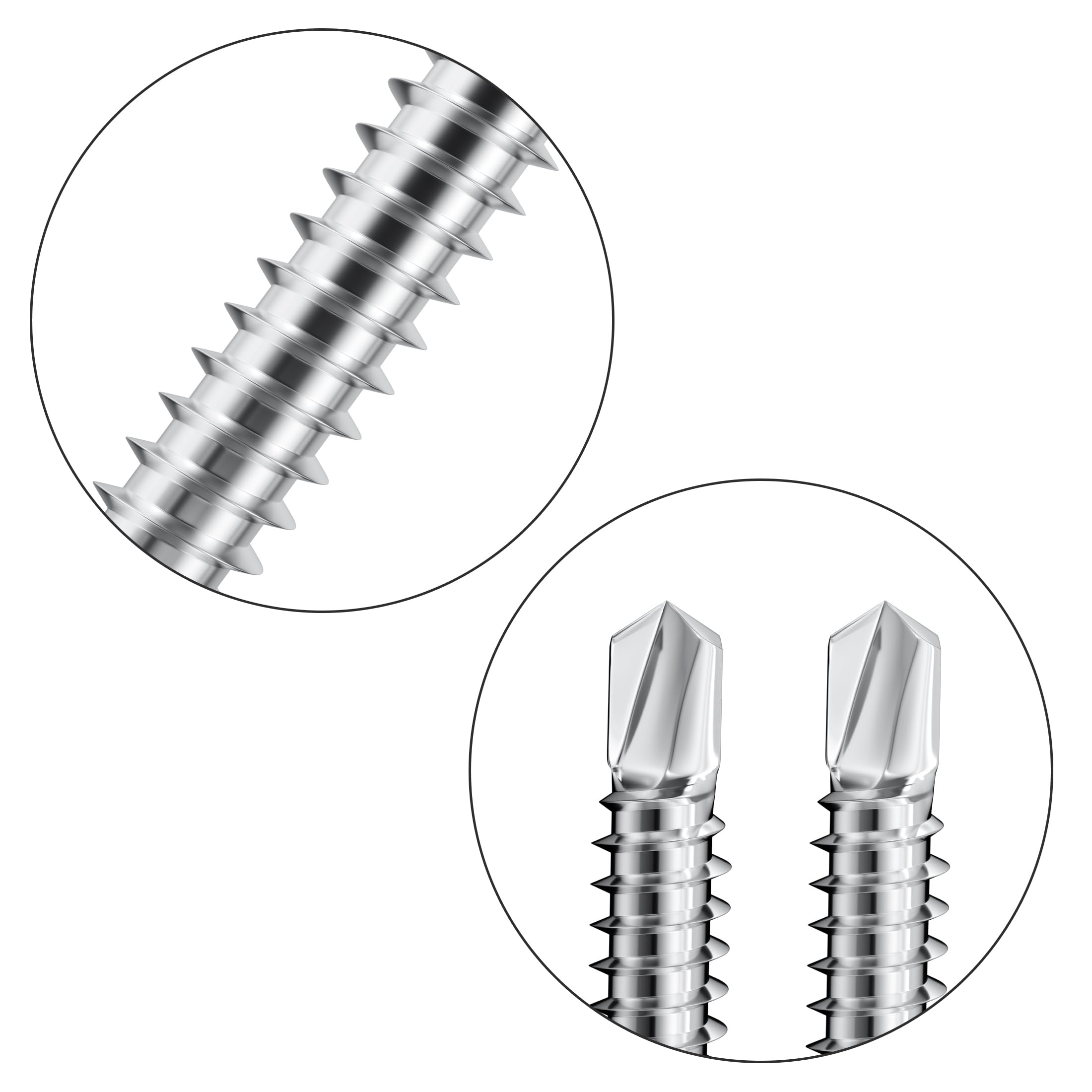 60 PCS Stainless Steel Self Drilling Self Tapping Metal Screws for Iron Sheets, Furniture, Steel Tiles (M4.2 * 19mm)