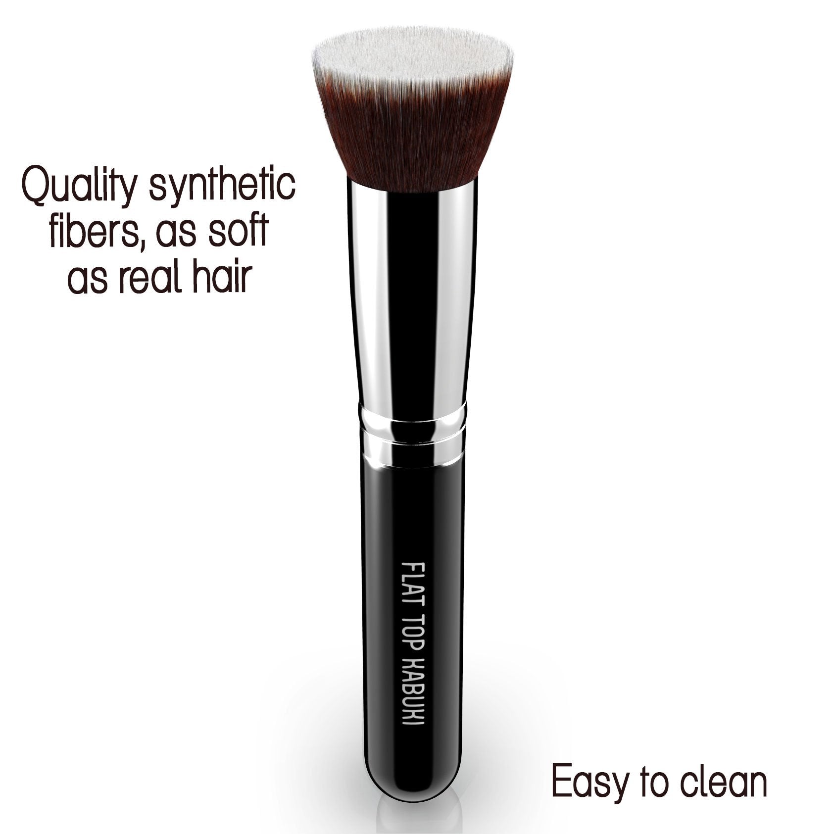 Flat Top Kabuki Foundation Brush By KESHIMA - Premium Makeup Brush for Liquid Foundation, Cream, and Powder - Buffing, Blending Brush, Face Brush