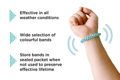 Pestects Mosquito Repellent Bracelet 10 Pack, Deet-Free Natural Anti Bug Wristbands for Adults & Kids, Lasts Up to 300 Hours, Waterproof (Mosquito Repellent Band)