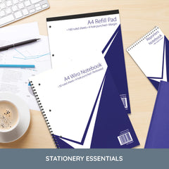 Nu Notebooks - Office Range - A4 Refill Pad - A4 Notebook - Stationery Notebooks - Writing Pad - 160 Pages, White