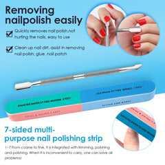 1 Piece Gel Nail Polish Remover 15ml,Fast Gel Acrylic Polish Remover,Gel Remover with 1 Gel Polish Scraper & 1 Nail File,Quickly Easily Clean,No Damage To Nails