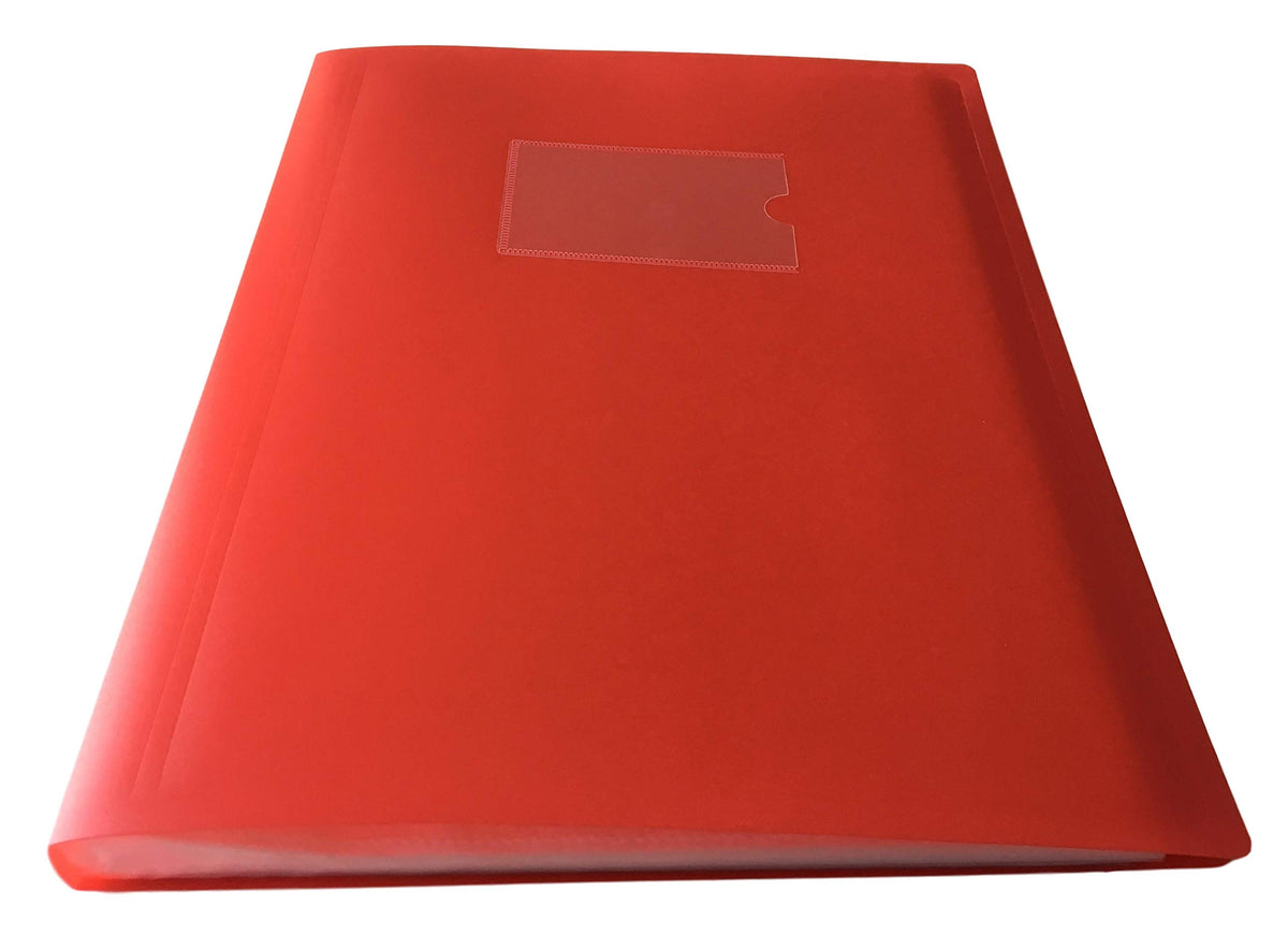 Janrax A4 Red Flexible Cover 80 Pocket Display Book - Presentation Folder