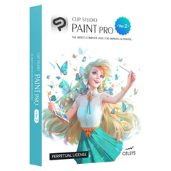 CLIP STUDIO PAINT PRO - Version 2   Perpetual License   for Microsoft Windows and macOS