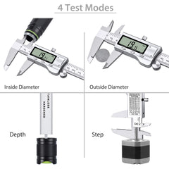 Proster Vernier Caliper Kit 150mm/6Inch Digital Vernier Caliper with Feeler Gauge Fractions/Inch/Metric Measuring Tool for Length Width Depth Diameter