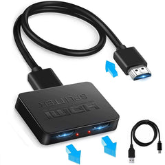 befen HDMI Splitter 1 in 2 Out, HDMI Splitter 4K HDMI 3D Splitter for Dual Monitors, 2 Port HDMI Splitter with 3.9ft HDMI Cable for PS4 Xbox Sky Box Fire Stick HDTV Projector(Mirror Only, Not Extend)